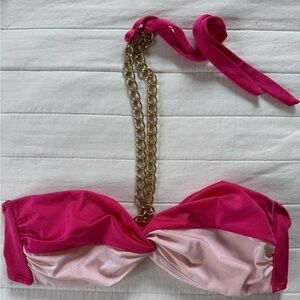VICTORIA SECRET Gold Chain Pink Fuschia FULL Bikini 👙